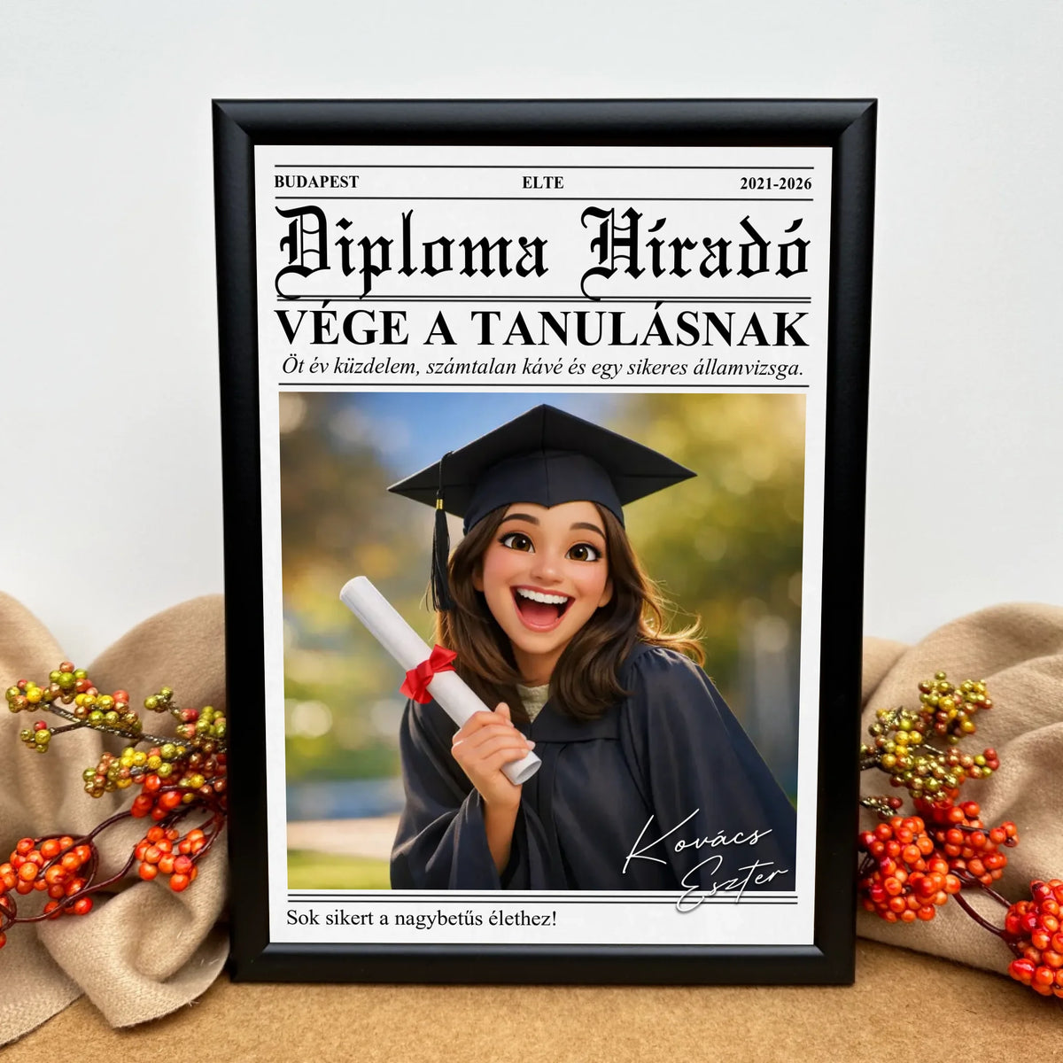 Egyedi fényképes ajándék ballagásra