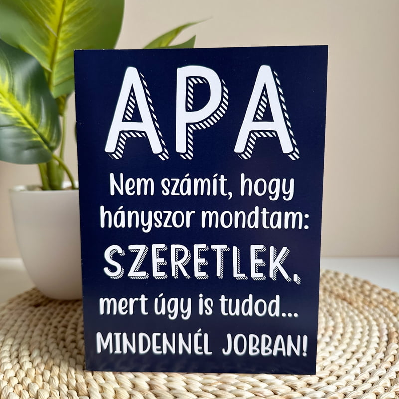 Szeretlek apa - apák napi képeslap