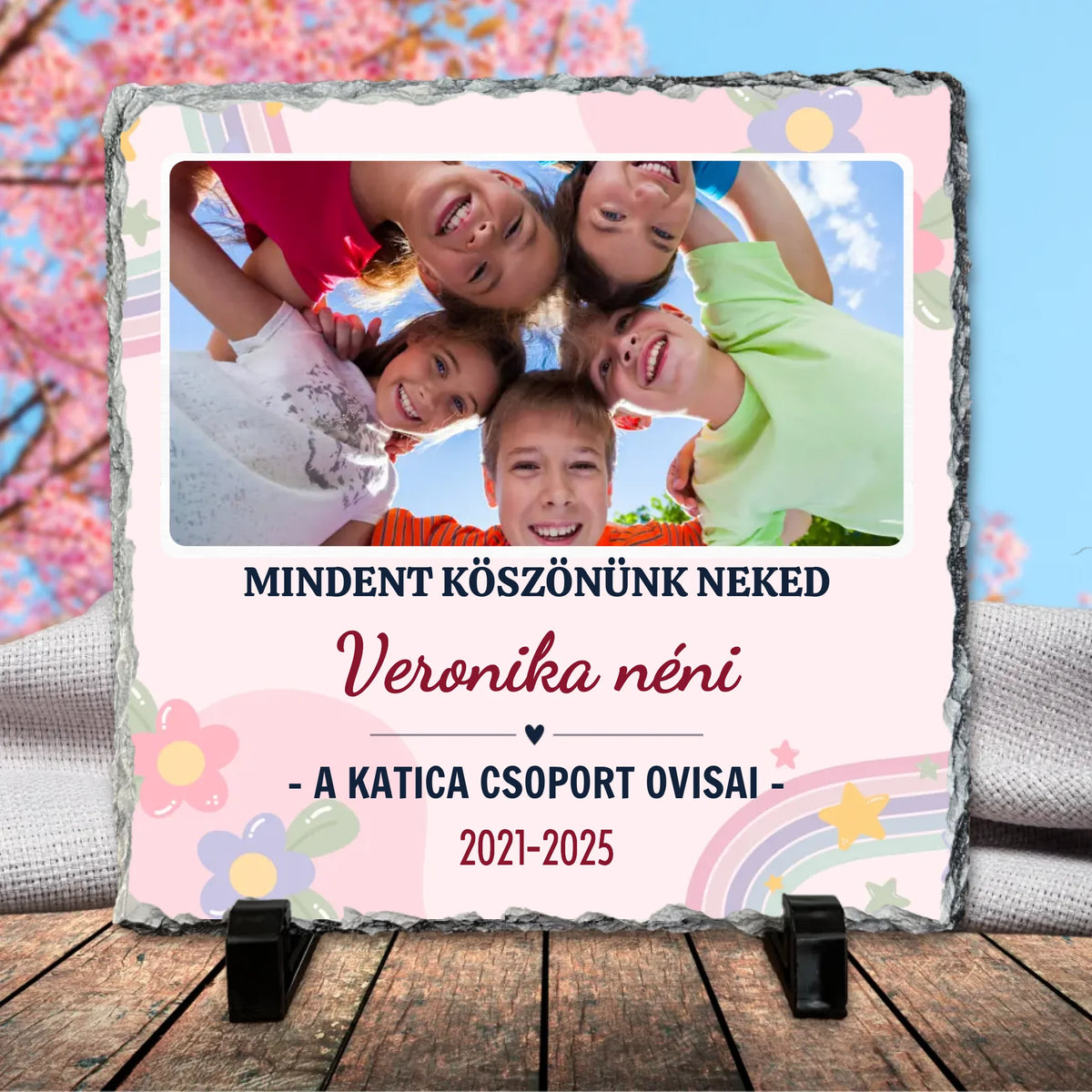 Ajándék óvónőknek - fényképes kőtábla