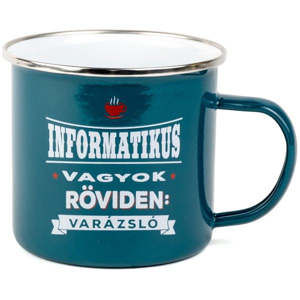 Ajándék ötlet informatikusnak - vicces fémbögre