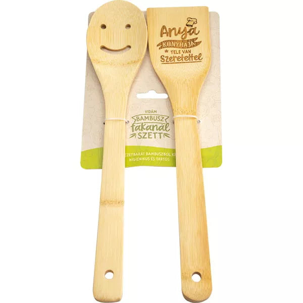 Bambusz fakanál szett anyáknak
