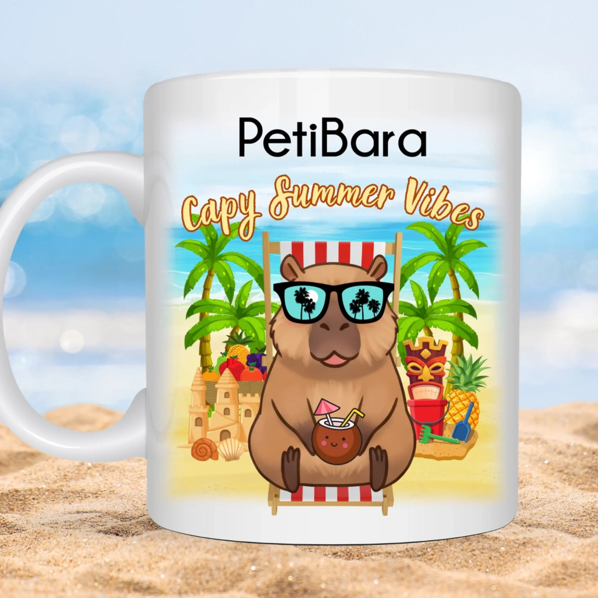 Capybara summer vibes bögre