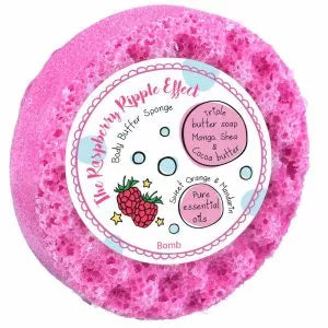 Édes málna szivacsos tusoló radírszappan