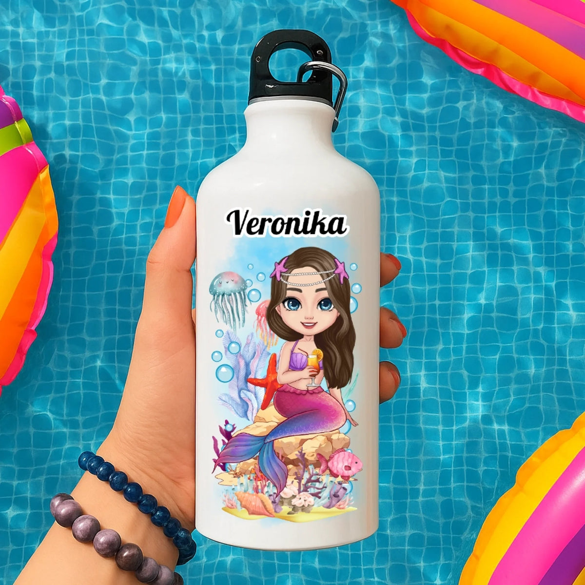 Hableány kulacs saját névvel