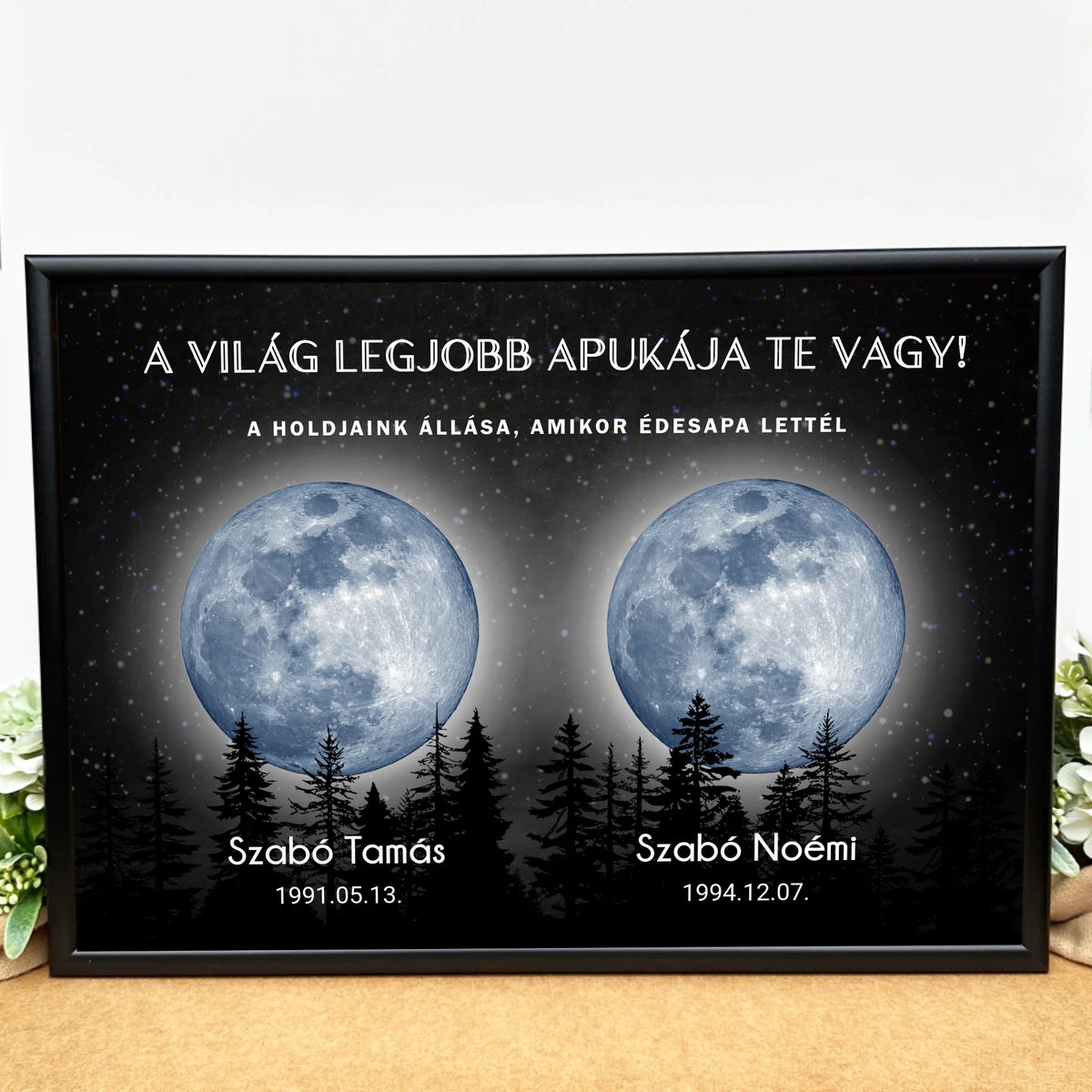 Holdfázis kép édesapának - 2 gyermekes