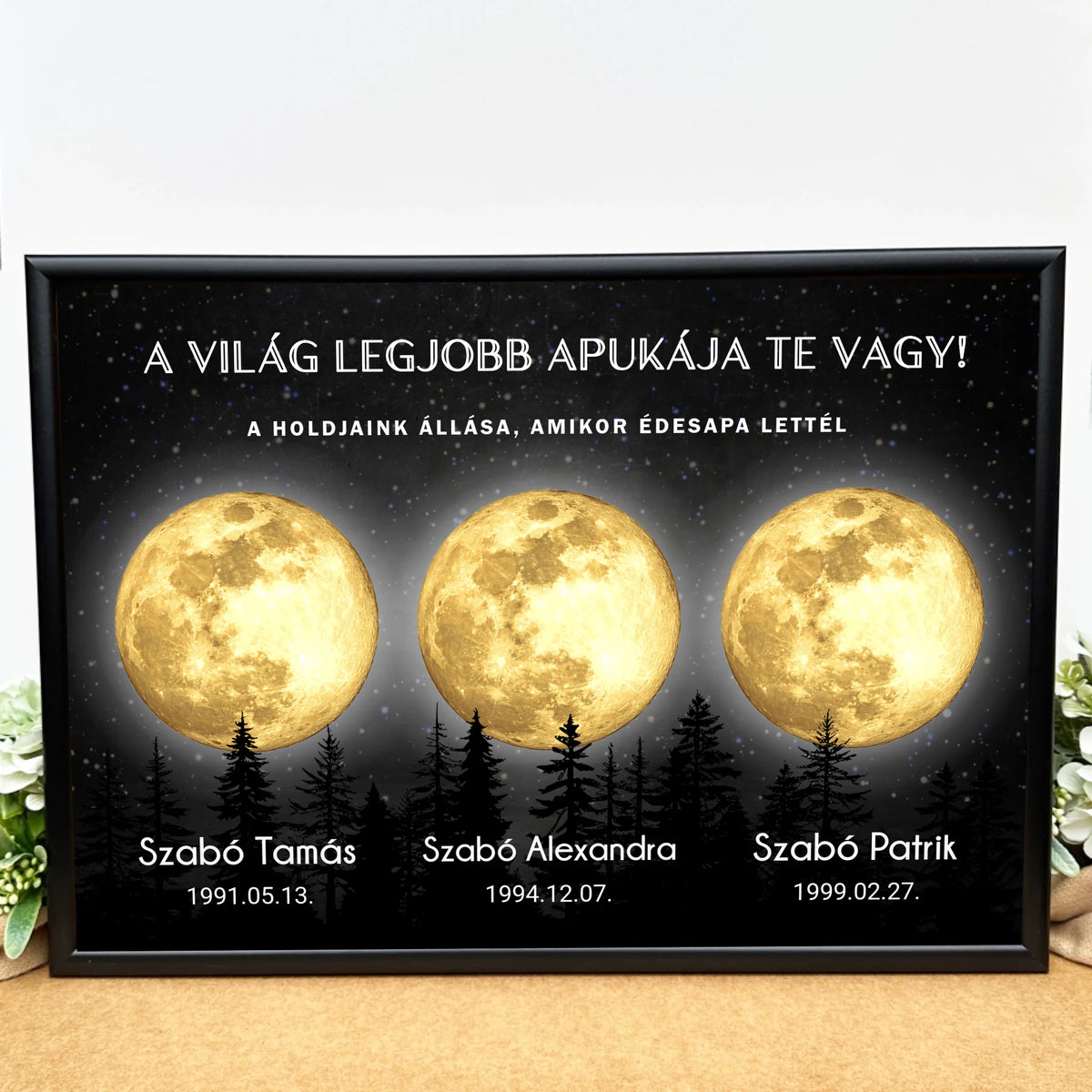 Holdfázis kép édesapának - 3 gyermekes