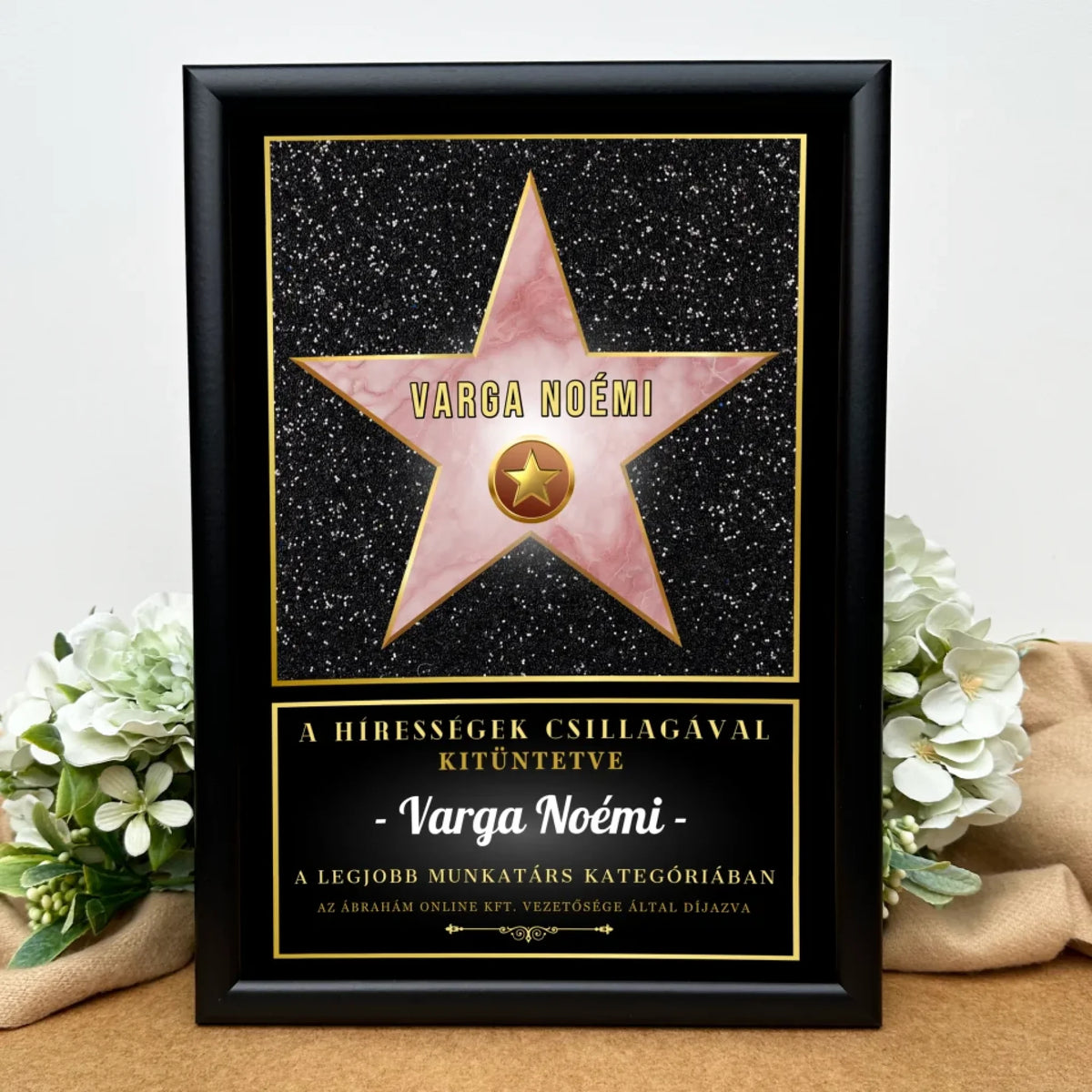 Hollywood csillag falikép - személyre szabható