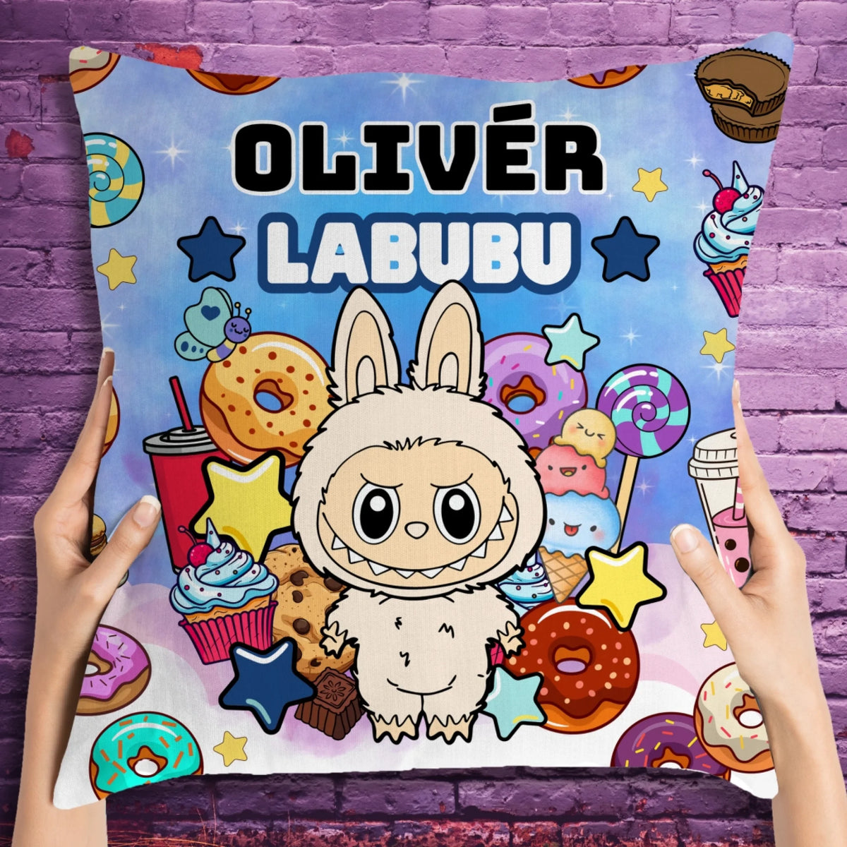 Labubu párna - saját neves