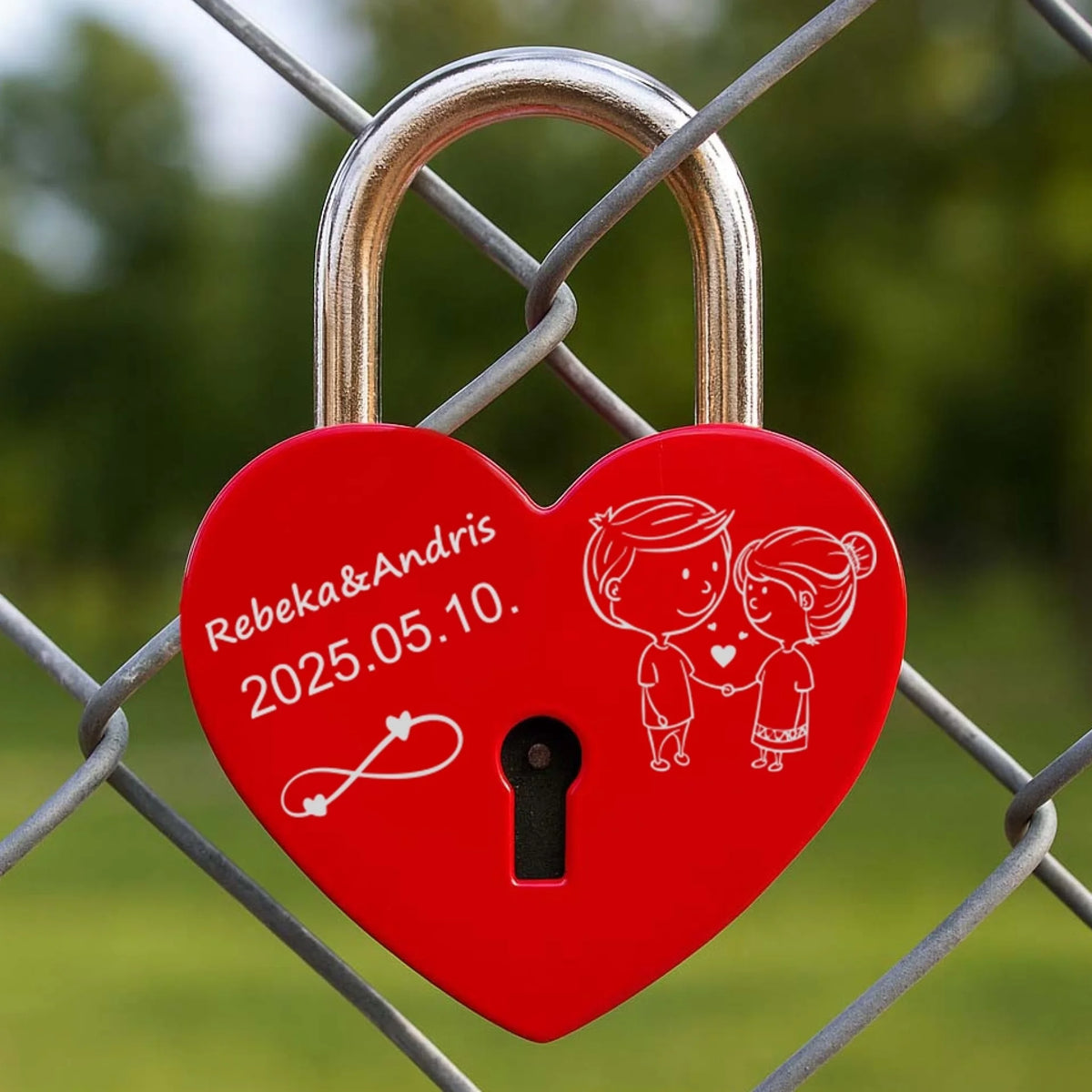 Szerelemlakat, szív alakú