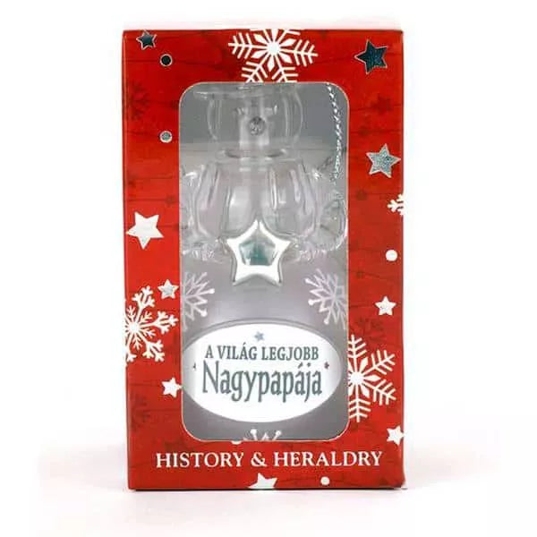 Nagypapáknak szánt hóemberes karácsonyfadísz