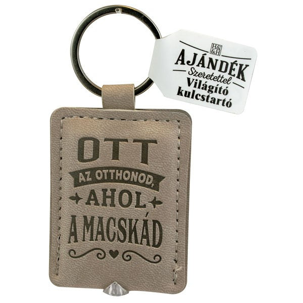 Világító kulcstartó, Ott az otthonod, ahol a macskád