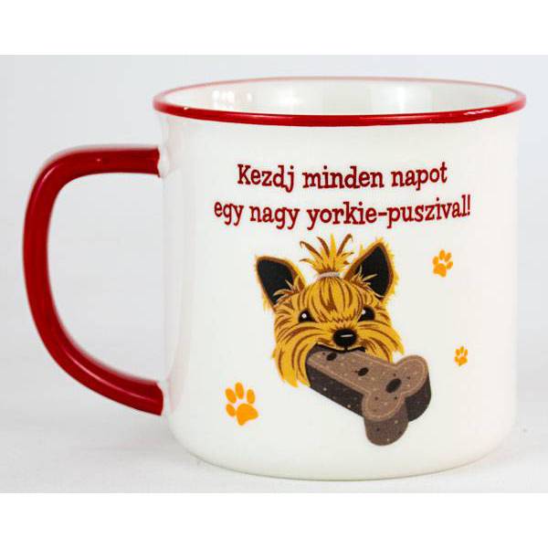Kerámia bögre kutyás gazdinak-Yorkshire terrier másik oldal