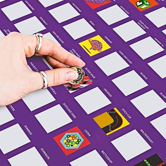 Kaparós poszter-100 társasjáték, amivel játszanod kell, kaparós ajándék