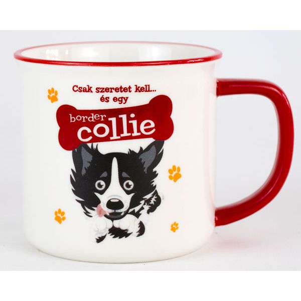 Kerámia bögre kutyás gazdiknak-Border collie