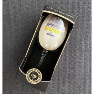 borospohár egyedi felirattal