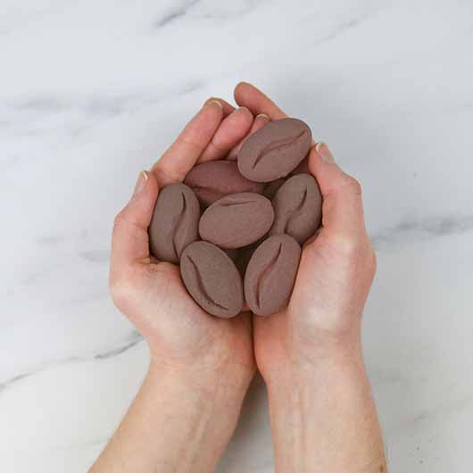 Kávé illatú fürdőbomba szett, kávébab alakú