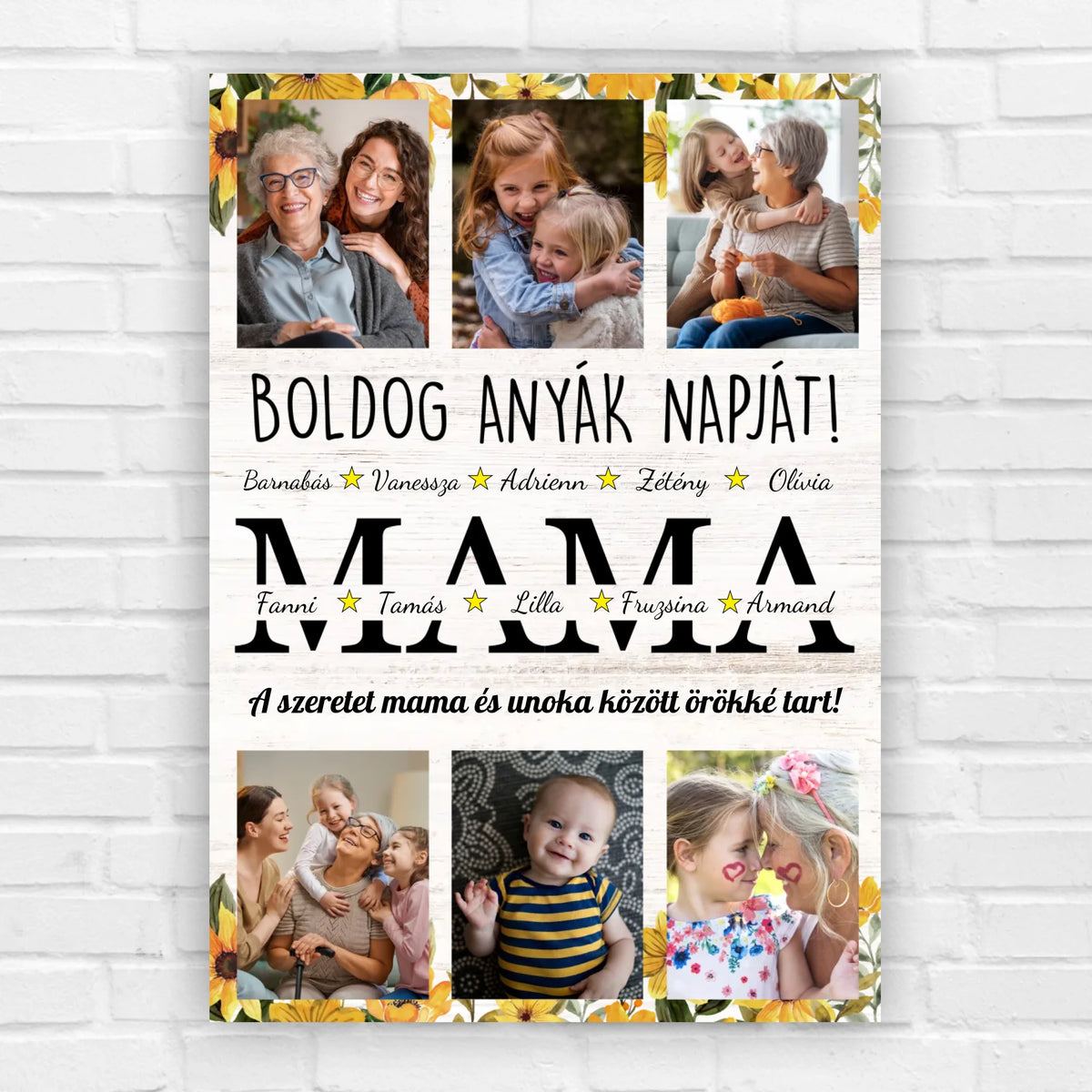 fényképes ajándék anyák napjára mamának
