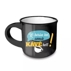 Fekete, vicces kávéscsésze