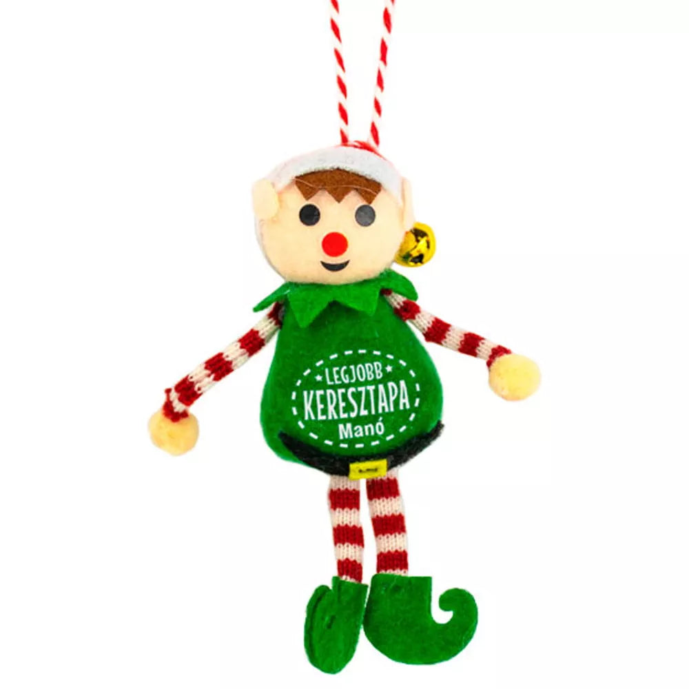 Karácsonyi manó - Keresztapa felirattal
