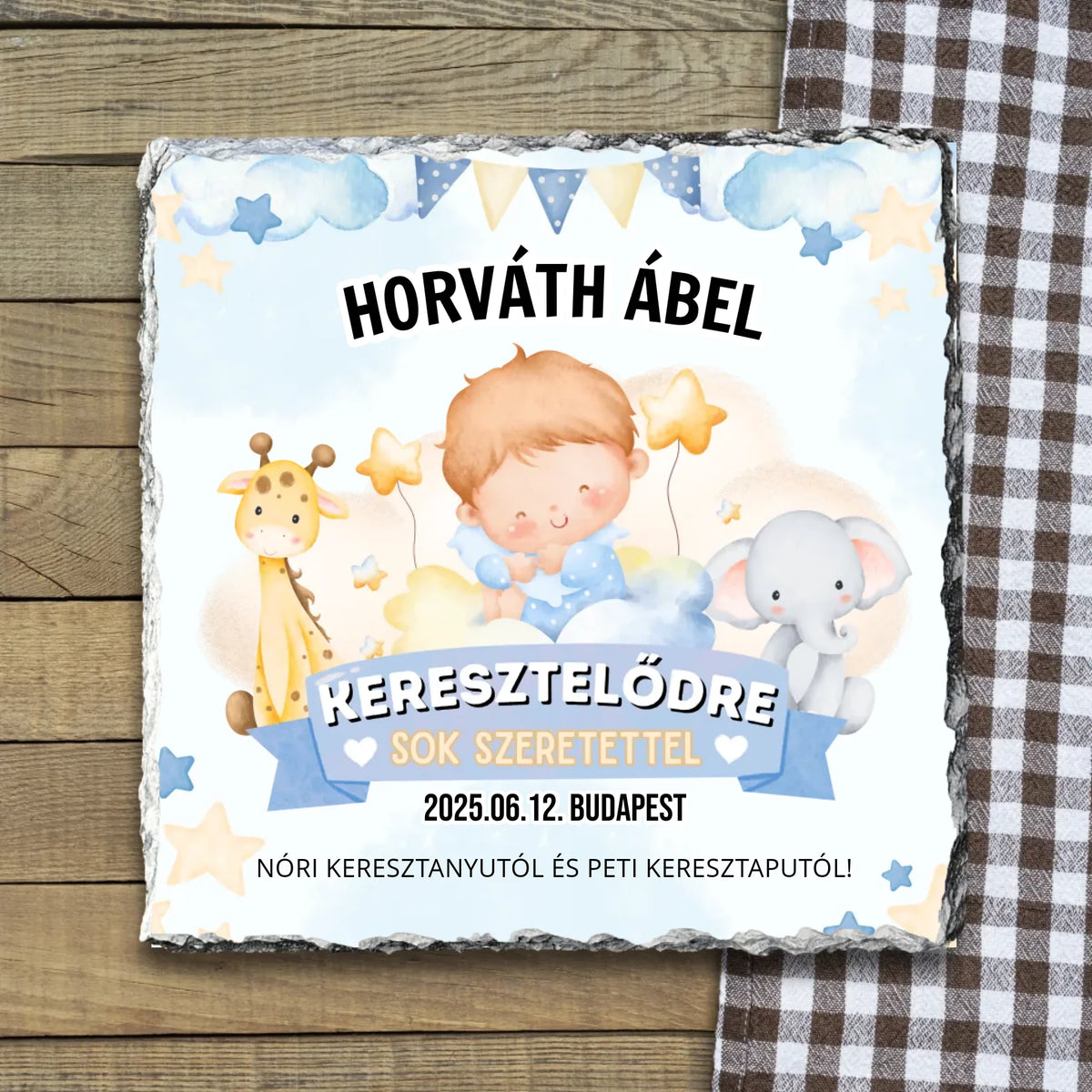 kisfiús keresztelői ajándék