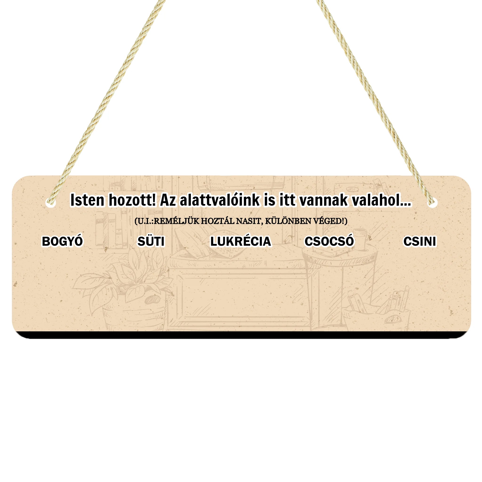 állatos dekorelem ajtóra