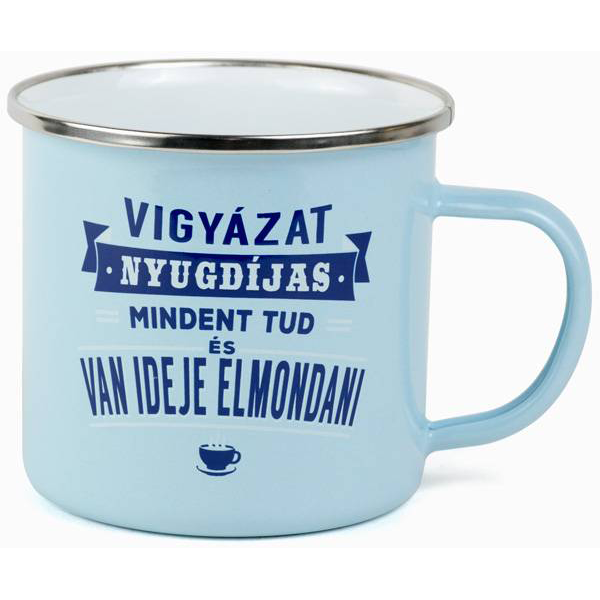 Nyugdíjas ajándék - fémbögre nyugdíjba vonulásra