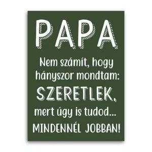 Szeretlek papa - képeslap nagypapának