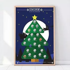karácsonyi kaparós poszter - 24 adventi program