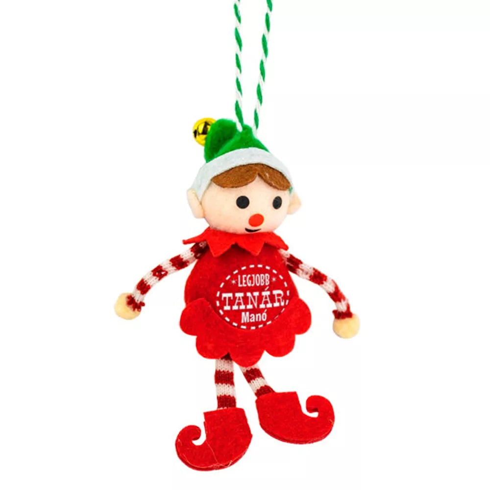 Karácsonyi manó - Tanár felirattal