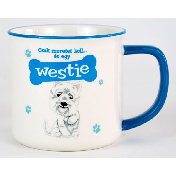 Kerámia bögre kutyás gazdiknak- Westie